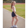 image:imageStelle Girls Athletic Shorts with Zipper Pockets Elastic Waist Running Short Basketball Volleyball Soccer Shorts for TeenNavy