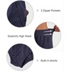 image:imageStelle Girls Athletic Shorts with Zipper Pockets Elastic Waist Running Short Basketball Volleyball Soccer Shorts for TeenNavy