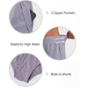 image:imageStelle Girls Athletic Shorts with Zipper Pockets Elastic Waist Running Short Basketball Volleyball Soccer Shorts for TeenPurple Haze