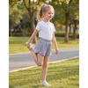 image:imageStelle Girls Athletic Shorts with Zipper Pockets Elastic Waist Running Short Basketball Volleyball Soccer Shorts for TeenPurple Haze