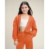 image:imageStelle Girls Athletic Sweatsuit 2 Pieces Sweatshirts and Pant Long Sleeve Zip Up with Pockets Outfits SetOrange