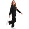 image:imageStelle Girls Clothes 2 Piece Fall Outfits Lounge Set Long Sleeve Pullover Hoodie Wide Leg Sweatpants Teen Ribbed TracksuitBlack