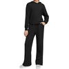 image:imageStelle Girls Clothes 2 Piece Fall Outfits Lounge Set Long Sleeve Pullover Hoodie Wide Leg Sweatpants Teen Ribbed TracksuitBlack