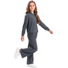 image:imageStelle Girls Clothes 2 Piece Fall Outfits Lounge Set Long Sleeve Pullover Hoodie Wide Leg Sweatpants Teen Ribbed TracksuitCharcoal