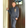 image:imageStelle Girls Clothes 2 Piece Fall Outfits Lounge Set Long Sleeve Pullover Hoodie Wide Leg Sweatpants Teen Ribbed TracksuitCharcoal