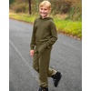 image:imageStelle Girls Clothes 2 Piece Fall Outfits Lounge Set Long Sleeve Pullover Hoodie Wide Leg Sweatpants Teen Ribbed TracksuitOlive Green