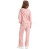 image:imageStelle Girls Clothes 2 Piece Fall Outfits Lounge Set Long Sleeve Pullover Hoodie Wide Leg Sweatpants Teen Ribbed TracksuitPink