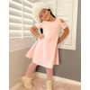 image:imageStelle Girls Cotton Short Sleeve Twirl Skater Dress 3T12Y  TwirlFriendly Skirt A LineCriss Cross BackDress for SchoolDancePlaywearCasualActiveSoft Stretch Breathable ComfyCd001pinkcold Shoulder