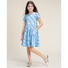 image:imageStelle Girls Cotton Short Sleeve Twirl Skater Dress 3T12Y  TwirlFriendly Skirt A LineCriss Cross BackDress for SchoolDancePlaywearCasualActiveSoft Stretch Breathable ComfyMosaic Daisy Print