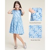 image:imageStelle Girls Cotton Short Sleeve Twirl Skater Dress 3T12Y  TwirlFriendly Skirt A LineCriss Cross BackDress for SchoolDancePlaywearCasualActiveSoft Stretch Breathable ComfyMosaic Daisy Print