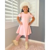 image:imageStelle Girls Cotton Short Sleeve Twirl Skater Dress 3T12Y  TwirlFriendly Skirt A LineCriss Cross BackDress for SchoolDancePlaywearCasualActiveSoft Stretch Breathable ComfyCd001pinkcold Shoulder