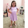 image:imageStelle Girls Cotton Short Sleeve Twirl Skater Dress 3T12Y  TwirlFriendly Skirt A LineCriss Cross BackDress for SchoolDancePlaywearCasualActiveSoft Stretch Breathable ComfyA19lavender With Pocket
