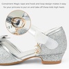 image:imageStelle Girls Dress Shoes Low Heel Glitter Bow Party Wedding Flower School ShoesBellasilver