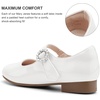 image:imageStelle Girls Dress Shoes Rhinestone Buckle Mary Janes for School WeddingOffwhite