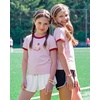 image:imageStelle Girls Graphic Tees Short Sleeve Girls Shirts Cute Tops Crew Neck Casual Basic Summer TShirt for Kids Teen 415 YearsBerry Sweetpink