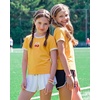 image:imageStelle Girls Graphic Tees Short Sleeve Girls Shirts Cute Tops Crew Neck Casual Basic Summer TShirt for Kids Teen 415 YearsCherryyellow