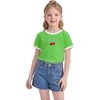 image:imageStelle Girls Graphic Tees Short Sleeve Girls Shirts Cute Tops Crew Neck Casual Basic Summer TShirt for Kids Teen 415 YearsVery Cherrygreen