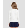 image:imageStelle Girls Long Sleeve Polo Shirts School Uniform Peter Pan Collar Tops  Puff Sleeve Lace Trim CottonBlend Button Down SolidColor White Blouse Classic Lightweight Breathable Kids ClothesWhite