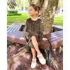 image:imageStelle Girls Long Sleeve Velvet Dress with Pockets 515 Years  Bell SleeveKnee LengthRibbedA LineTwirly DressHigh WaistFallWinter DressHolidayChristmasNew Years EvePartyGolden Brown