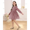 image:imageStelle Girls Long Sleeve Velvet Dress with Pockets 515 Years  Bell SleeveKnee LengthRibbedA LineTwirly DressHigh WaistFallWinter DressHolidayChristmasNew Years EvePartyRose Clay