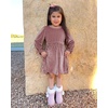 image:imageStelle Girls Long Sleeve Velvet Dress with Pockets 515 Years  Bell SleeveKnee LengthRibbedA LineTwirly DressHigh WaistFallWinter DressHolidayChristmasNew Years EvePartyRose Clay