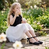 image:imageStelle Girls Low Heel Dress Shoes with Detachable Bow for Wedding PartyBlack Glitter