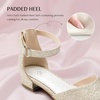 image:imageStelle Girls Low Heel Dress Shoes with Detachable Bow for Wedding PartyGold