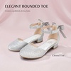 image:imageStelle Girls Low Heel Dress Shoes with Detachable Bow for Wedding PartySilver
