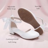 image:imageStelle Girls Low Heel Dress Shoes with Detachable Bow for Wedding PartyWhite