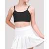 image:imageStelle Girls Padded Training Bras Seamless Spaghetti Strap Bralette Sports Bras for Teens Kids2 Whiteblack