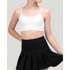 image:imageStelle Girls Padded Training Bras Seamless Spaghetti Strap Bralette Sports Bras for Teens KidsWhiteblacksoft Bare