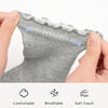 image:imageStelle Girls Ruffle Socks Cotton School Uniform Dress Socks 356 Pairs Crew Soft Cute Frilly Sock for Kids Toddler3 Pairs Black white light Grey