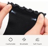 image:imageStelle Girls Ruffle Socks Cotton School Uniform Dress Socks 356 Pairs Crew Soft Cute Frilly Sock for Kids Toddler3 Pairsblack