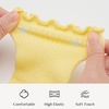 image:imageStelle Girls Ruffle Socks Cotton School Uniform Dress Socks 356 Pairs Crew Soft Cute Frilly Sock for Kids Toddler5 Pairs Banana Milk light Grey pink white periwinkle