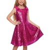 image:imageStelle Girls Sequin Dress Sleeveless ALine Sparkly Dresses 515 Y  Bow on Shoulder Zipper BackFully LiningScoop NeckTwirlyBirthday Formal Party Fancy Graduation Wedding Christmas HolidayFuchsia