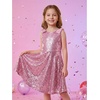 image:imageStelle Girls Sequin Dress Sleeveless ALine Sparkly Dresses 515 Y  Bow on Shoulder Zipper BackFully LiningScoop NeckTwirlyBirthday Formal Party Fancy Graduation Wedding Christmas HolidayPink