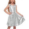 image:imageStelle Girls Sequin Dress Sleeveless ALine Sparkly Dresses 515 Y  Bow on Shoulder Zipper BackFully LiningScoop NeckTwirlyBirthday Formal Party Fancy Graduation Wedding Christmas HolidaySiliver