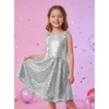 image:imageStelle Girls Sequin Dress Sleeveless ALine Sparkly Dresses 515 Y  Bow on Shoulder Zipper BackFully LiningScoop NeckTwirlyBirthday Formal Party Fancy Graduation Wedding Christmas HolidaySiliver
