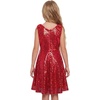 image:imageStelle Girls Sequin Dress Sleeveless ALine Sparkly Dresses 515 Y  Bow on Shoulder Zipper BackFully LiningScoop NeckTwirlyBirthday Formal Party Fancy Graduation Wedding Christmas HolidayRed
