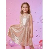 image:imageStelle Girls Sequin Dress Sleeveless ALine Sparkly Dresses 515 Y  Bow on Shoulder Zipper BackFully LiningScoop NeckTwirlyBirthday Formal Party Fancy Graduation Wedding Christmas HolidayRose Gold