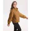image:imageStelle Girls Sherpa Jacket Fall Fleece Coat Full Zip Winter Fuzzy Outerwear with Pockets for 415 YearsChestnut