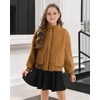 image:imageStelle Girls Sherpa Jacket Fall Fleece Coat Full Zip Winter Fuzzy Outerwear with Pockets for 415 YearsChestnut