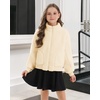 image:imageStelle Girls Sherpa Jacket Fall Fleece Coat Full Zip Winter Fuzzy Outerwear with Pockets for 415 YearsCreme