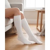 image:imageStelle Girls Socks Knee High Socks for Girls Cotton Uniform Long Sock for Toddler 3 Pairs School Socks 318 Years3true White