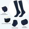 image:imageStelle Girls Socks Knee High Socks for Girls Cotton Uniform Long Sock for Toddler 3 Pairs School Socks 318 YearsBlackwhitenavy