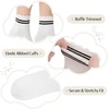 image:imageStelle Girls Socks Ruffle Socks for Girls Cotton Striped Crew Sock Girls Athletic Socks5 Black Stripes