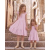 image:imageStelle Girls Square Neck Flutter Sleeve Tie Back Dress 515 Y  Smocked WaistCriss Cross Back BowCotton Lining Knee LengthBreathableStretchableEasterSpringSummerVacationBeachLilac