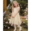image:imageStelle Girls Square Neck Flutter Sleeve Tie Back Dress 515 Y  Smocked WaistCriss Cross Back BowCotton Lining Knee LengthBreathableStretchableEasterSpringSummerVacationBeachButter