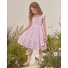 image:imageStelle Girls Square Neck Flutter Sleeve Tie Back Dress 515 Y  Smocked WaistCriss Cross Back BowCotton Lining Knee LengthBreathableStretchableEasterSpringSummerVacationBeachLilac