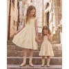 image:imageStelle Girls Square Neck Flutter Sleeve Tie Back Dress 515 Y  Smocked WaistCriss Cross Back BowCotton Lining Knee LengthBreathableStretchableEasterSpringSummerVacationBeachButter